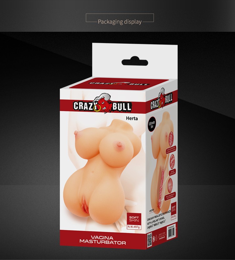 狂牛Hetty海蒂倒模名器半身小娃娃双穴可插男用彷真女人的生殖器 海蒂半身倒模