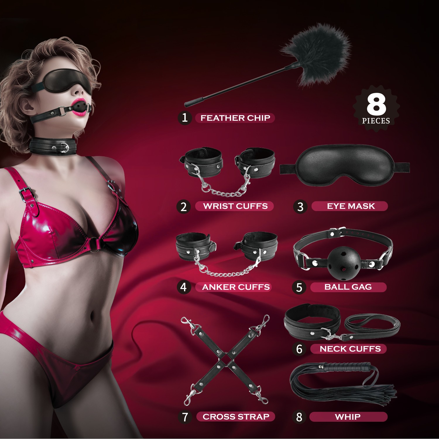 2026年新款驷马自缚神器束缚道具捆绑绳子惩罚调教工具口塞束 驷马缚骨头款SM-BL005H