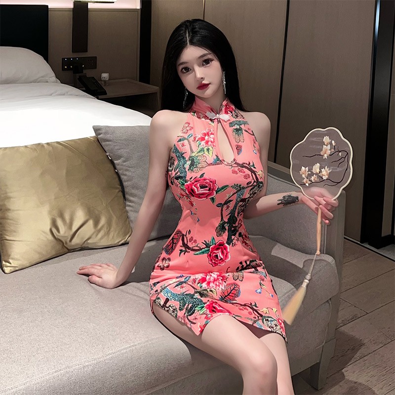 倾城鸟情趣内衣性感房事战袍夫妻刺激高档母犬sm羞耻大尺度睡衣旗袍制服H9869